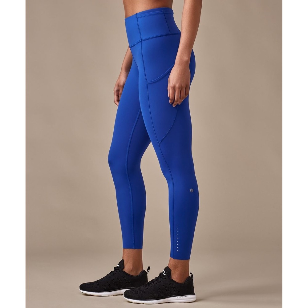 Lululemon Fast & Free 7/8 Tight Nulux 25" Jet Stream Blue Size 6